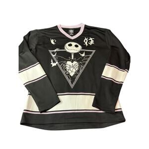Small Jack Skellington 93 Hockey Jersey Nightmare Before Christmas Purple Black